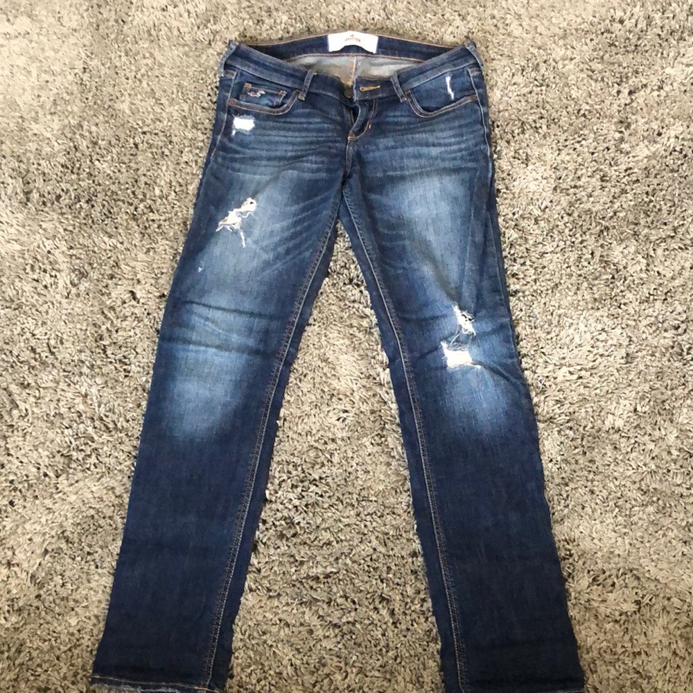 Hollister Straight leg denim/ distressed